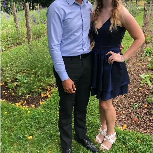 Windsor Blue Silky Formal Dress - Picture 6 of 6